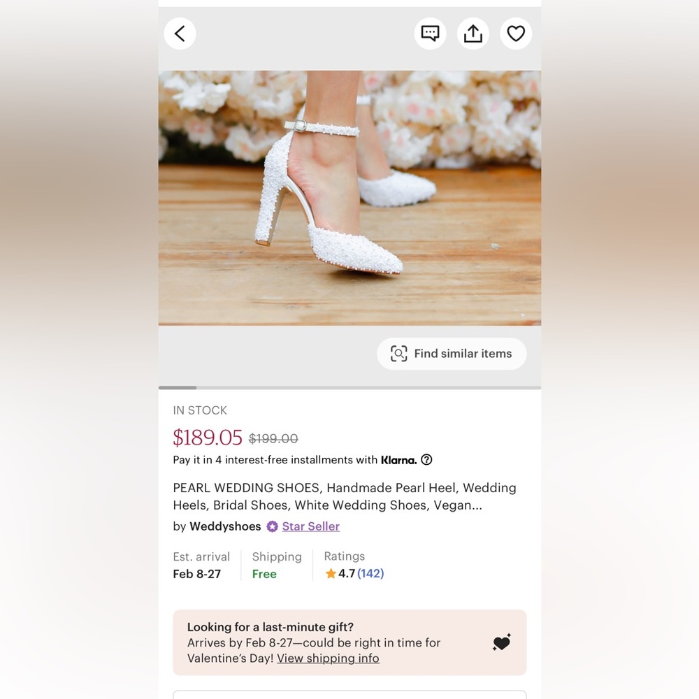 Pearl Wedding Heel - Picture 9 of 11